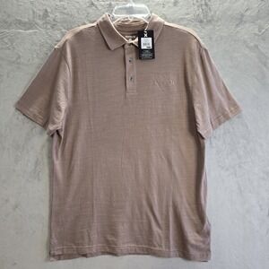 Hurley‎ Men's Medium Ultra Soft Stretch Polo Golf Shirt Brown Short Sleeve